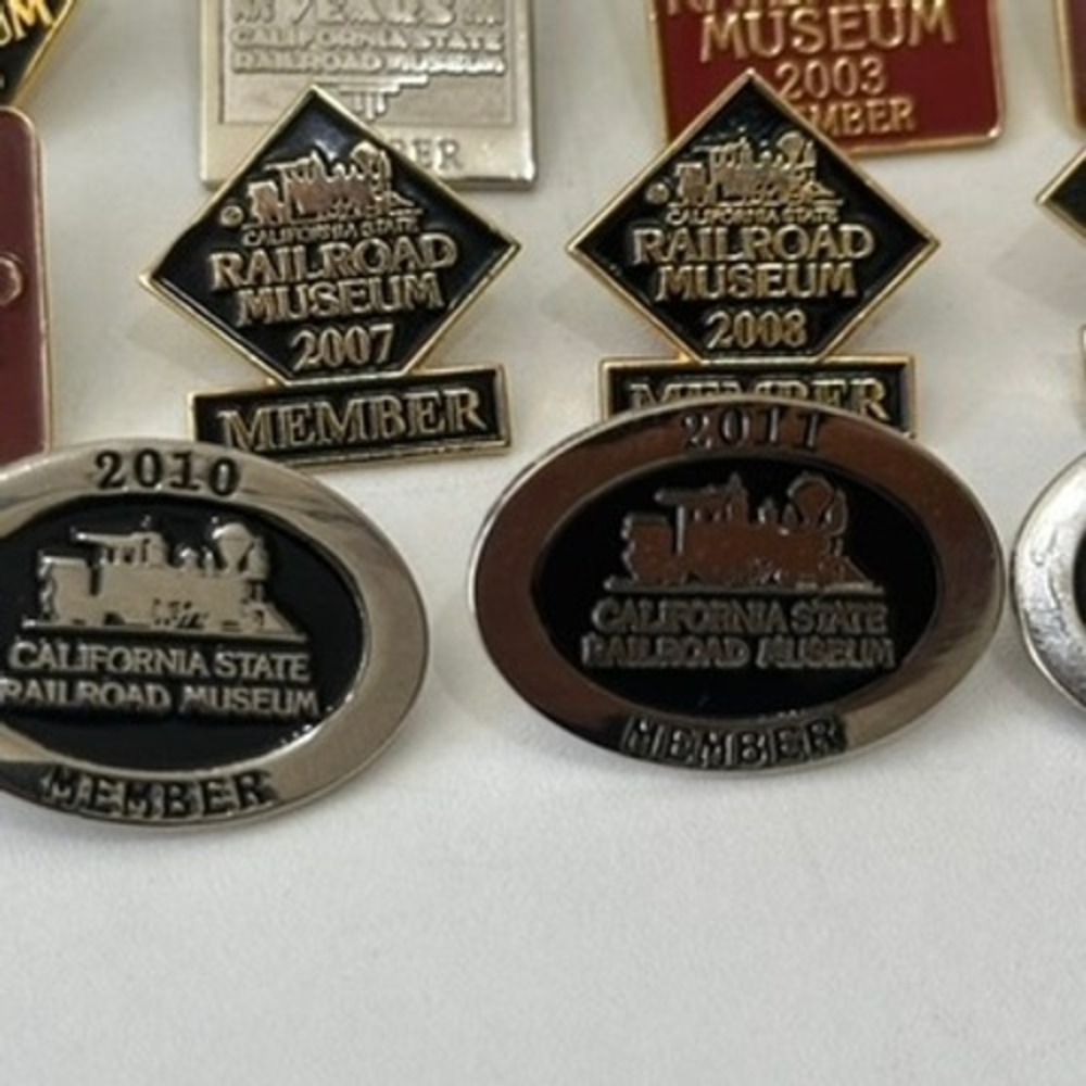 California State Railroad Museum Member Pins Lot 1999-2012 Vintage Train 11pc - Picture 3 of 6